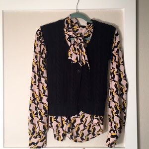 United Colors of Bennetton Cable Knit Vest